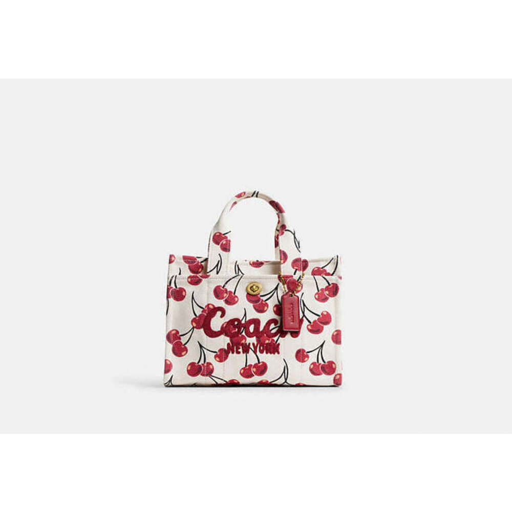 Coach Cargo Tote Bag 26 With Cherry Print